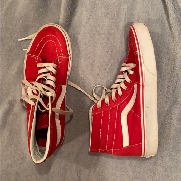 Red high top vans (Women’s size 8.0) - Picture 3 of 5